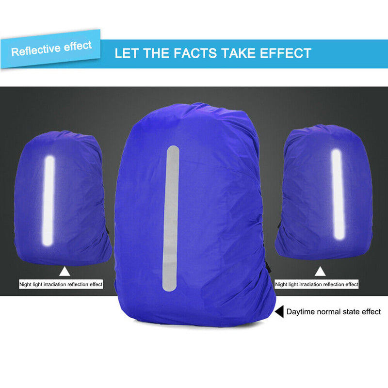 Reflective Waterproof Backpack Rain Cover Outdoor Sport Cycling Safety Rainco
