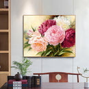 Full Cross Stitch 11CT Cotton Thread DIY Peony Printed Home Hanging Decoration