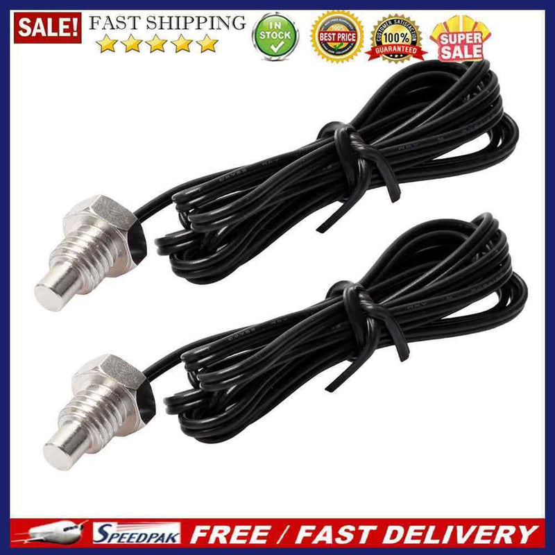 2x NTC 10K Thermistor Temperature Sensor Thread Probe Cable 1m