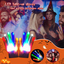 #A Skeleton Glowing Gloves Halloween Orgy Colorful Luminous Finger Bone Gloves P