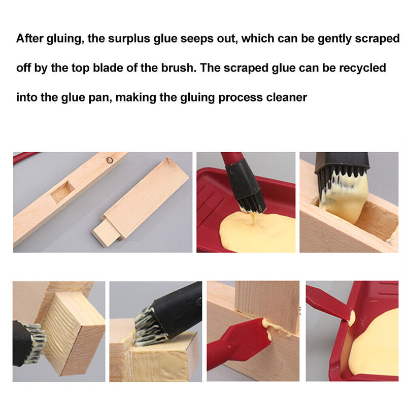 Woodworking Glue Brush Silicone Flat Scraper Board Carpenter Coating Tool