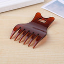 Men Salon Large Tooth Hairdressing Comb Plastic Styling Comb (Glossy Brown)
