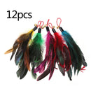 5pcs Cat Teasing Feather Wall Bell Round Pets Kitten Teaser Replacement Toys