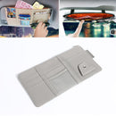 Car Sun Visor Organizer Holder Bag with Zipper for Glasses Phone (Grey)