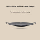 Mountiker BBQ Camping Frying Pan Portable Cast Iron Wok Top Fireplace Accessory