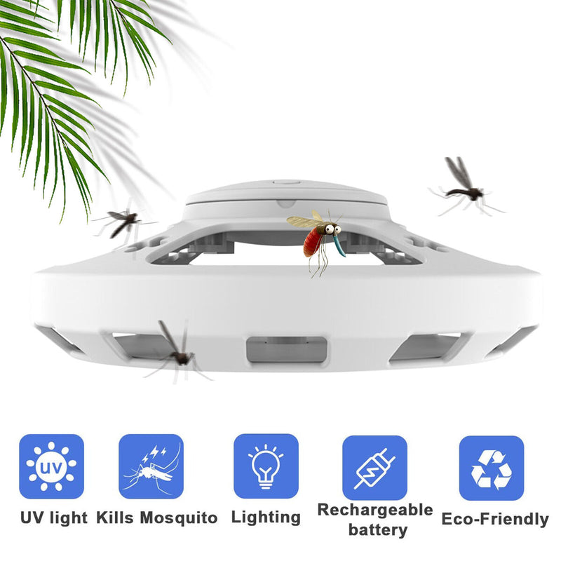 Bug Zapper Outdoor Durable Electronic Mosquito Zapper Pest Trap (White) Newly