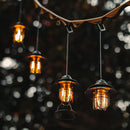 LED Camping Lamp Iron Outdoor Hanging Lantern USB Rechargeable (Tall) Newly