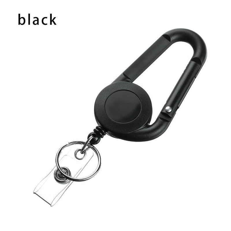 Anti Lost Lanyard Clip Key Ring ID Card Holder Keychain Badge Reel Clip