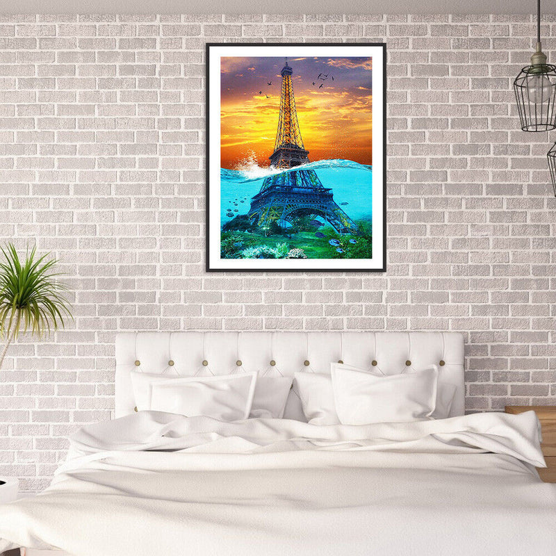 5D Tower Mosaic Diamond Painting Drawing Full Round Drill DIY Art Handcraft Kit