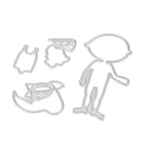 4pcs DIY Cute Girl Metal Cutting Die Scrapbook Emboss Stencils Crafts Decor-2054