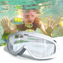Swimming Glasses Waterproof Anti-fog Adults Diving Goggles (Clear White) Newly