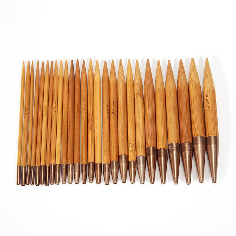 13 Sizes Aluminium Circular Kntting Needle Ring Set Crochet Yarn (Orange) Newly