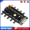 10 Ports Cooling Fan HUB SATA Power Cooler Splitter Extension Adapter