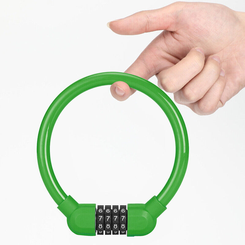 Bicycle Security Lock Anti-theft 4 Digit Password for MTB Road Bike Cable Locks