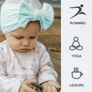 Soft Nylon Baby Headband Bows Newborn Girls Infant Turban Hairband (Blue)