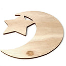 Wooden Eid Mubarak Ramadan Table Dessert Pastry Servings Trays Muslim Decors