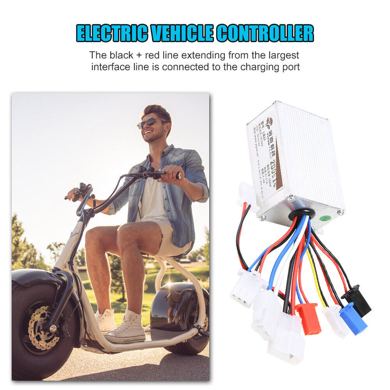 24V 250W E-Bike Motor Brush Controller Aluminum Alloy Electric Scooter Parts