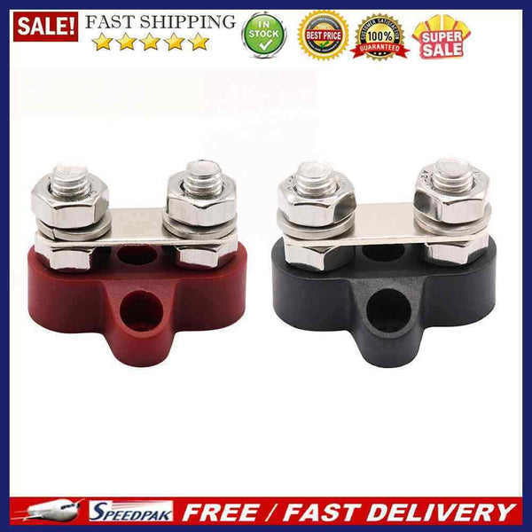 Bus Bar Terminal Blocks Heavy Duty M8+M8 Positive Power Distribution Studs