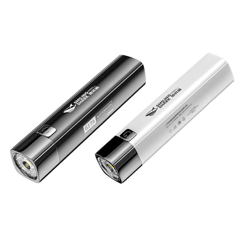 LED Flashlight 280LM Bright USB 3 Mode Outdoor Home Camping Torch (Black)