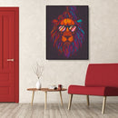 Painting By Numbers Kit DIY Glasses Lion Hand Painted Canvas Oil Art Picture