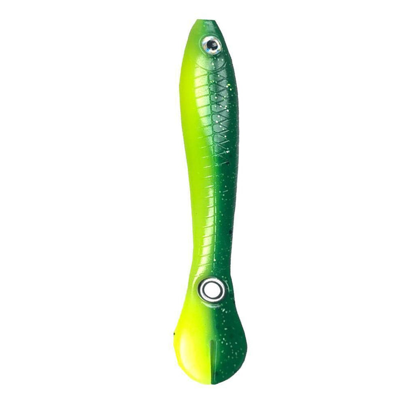15pcs 10cm/6g Soft Bionic Fishing Baits Artificial Lure (Green Yellow)