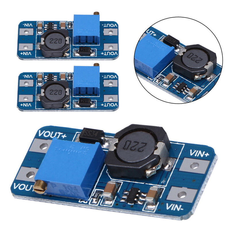 2Pcs MT3608 2A DC-DC Step Up Power Apply Booster Power Module for Arduino