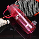 Plastic Spray Cool Summer Sport Water Bottle Portable Drink Kettle (Pink) Newly