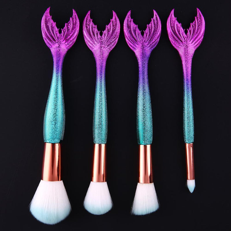 4pcs Professional Foundation Powder Eyeshadow Face Brush Makeup Brushes Set
