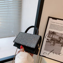 Mini Shoulder Bag Women Fashion PU Sequins Leather Chain Flap Handbag Satchels