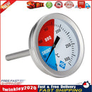 Stainless Steel Round Oven Thermometer BBQ Smoker Grill Temperature Gauge Newly