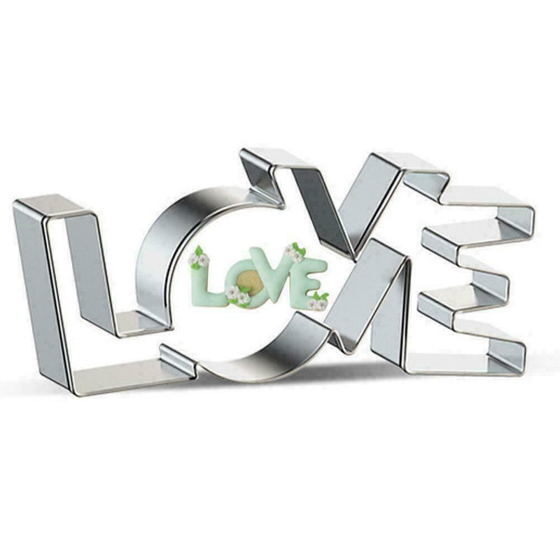 LOVE Biscuit Cutter Steel Sugar Cookie Cutter N2M7