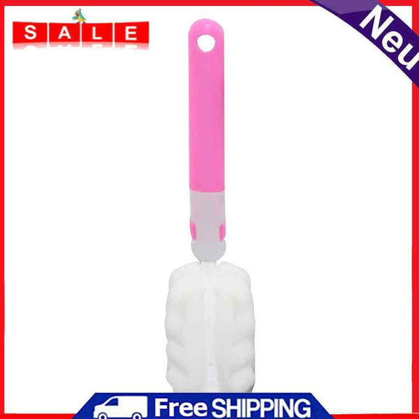 30CM Detachable Water Bottle Cleaning Brush Long Handle Cup Brush (Pink)