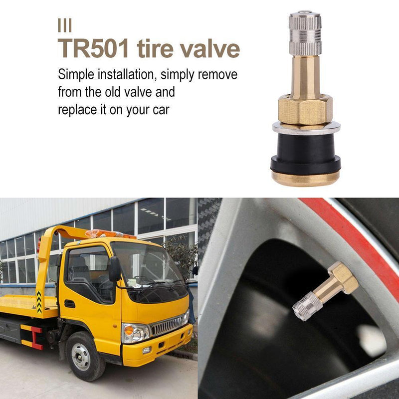 1pc TR501 Brass Straight Tubeless Tire Valve Stem for Car Trailer ATV Newly