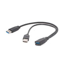 Usb 3.0 Female To 2 Usb Male Data Hub Power Adapter Y Charging Splitter N7 E7T2