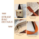 Wear-resistant Straw Woven Bags Tight Construction Fashion Gift for Girls Dating