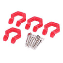 4Pcs Red Trailer Hook Bumper D-ring for 1/10 RC Crawler Traxxas TRX4 Axial