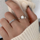 Adjustable Lovely Knuckle Ring Lucky Cat Open Ring Chinese Characters