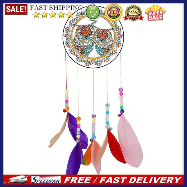Acrylic Lucky Wind Chime Diamond Painting Dream Catcher Pendant Home Art Deco