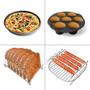 Silicone Air Fryer Mold 7-Cavity Cupcake Muffin Baking Cups Cake Pan (18cm)