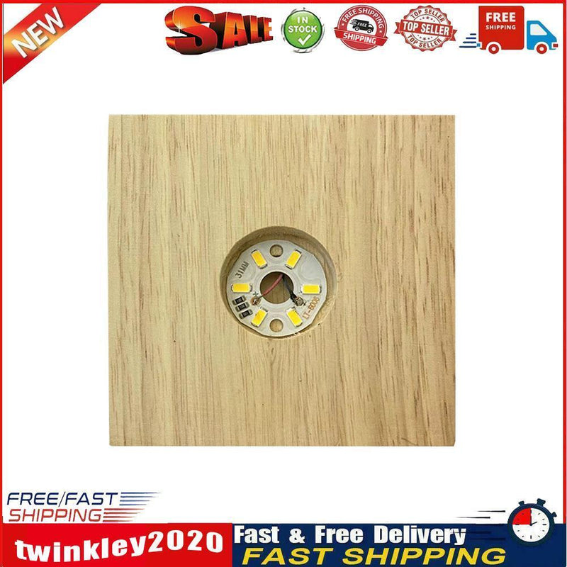 Crystal Glass Artwork Lights Display Base Wooden Light Base Stand (8cm) Newly