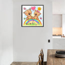 5D DIY Diamond Painting Full Round Drill Rainbow Cartoon Bear Picture Wall Decor
