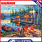 Full Embroidery 3 Strands 11CT Seaside House Kit Stamped DIY Art Cross Stitch