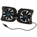 2 Fans USB Cooler Cooling Pad Stand Radiator For 7''-15'' Notebook Laptop W1M7