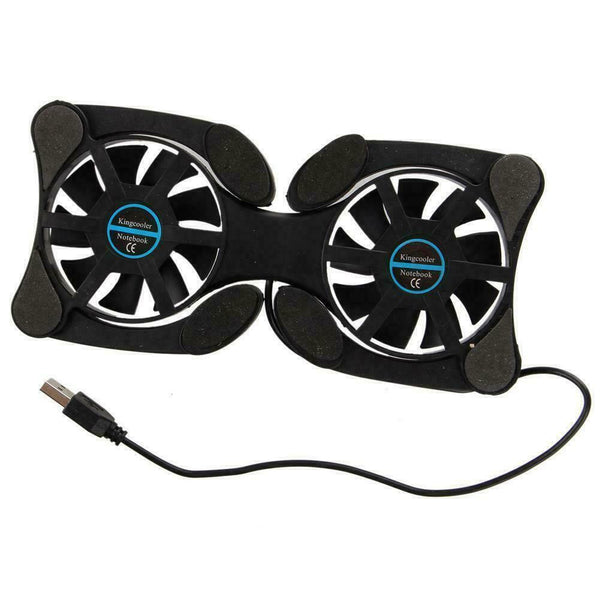 2 Fans USB Cooler Cooling Pad Stand Radiator For 7''-15'' Notebook Laptop W1M7