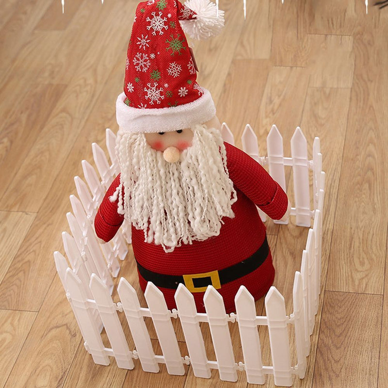 Decoration White PVC Garden Guardrail Decorative Barrier Christmas Tree Fence