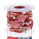 Christmas Ribbon Decorations 16.4 ft Star Bead Chain Gifts Wrap Ribbons
