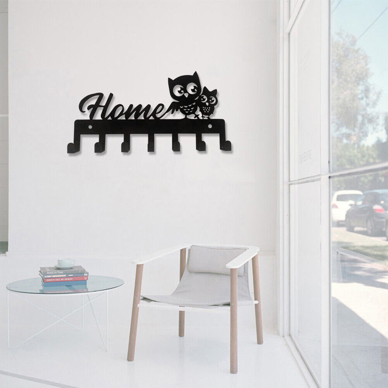 #A Multifunctional Metal Key Rack Wall Decorative Key Hat Organizer with Hooks