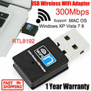 300M USB Wifi Adapter Plug and Play RTL8192 For PC Computer K8J8 Desktop F0K3