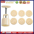 Round Mooncake Mold Cake Flower Printed Hand Press Mid-autumn Festival Bake