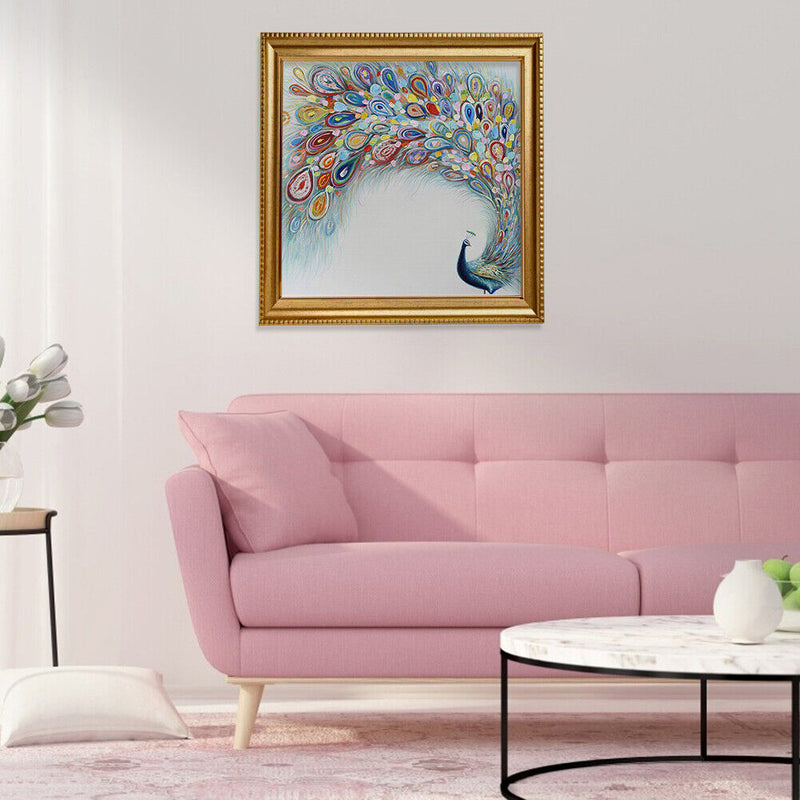 5D DIY Full Drill Diamond Painting Peafowl Cross Stitch Mosaic Craft Decor Kit